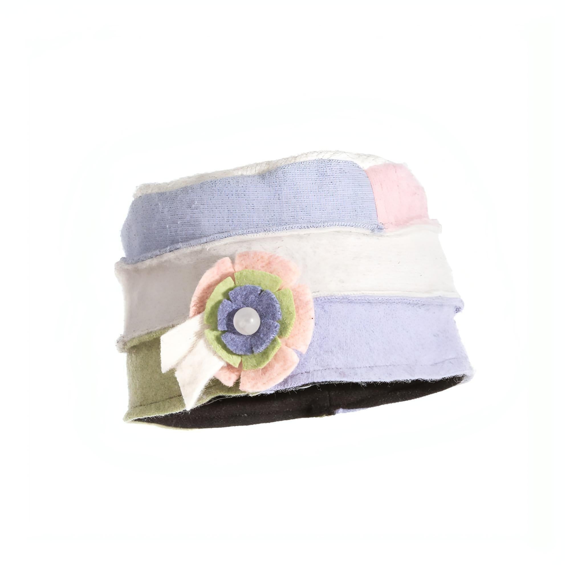 Baabaazuzu Red, Blue & Green Vintage-Inspired Cloche Hat (Made in USA, 100% Wool, Perfect hot for Winter)