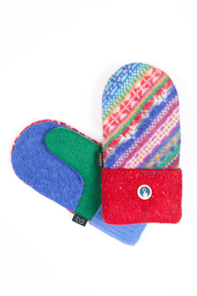 Sweater Mittens | Upcycled Felted Wool Mittens with Fleece Lining ...